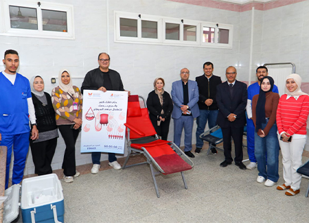 "حملة للتبرع بالدم" تنظيم المعهد العالي لعلوم الحاسب – بالتعاون مع مستشفى 57357