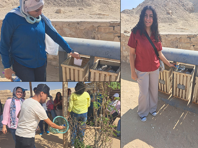 زيارة ميدانية لطلاب المعهد المصري العالي للسياحة والفنادق إلى سقارة ودهشور وميت رهينة لتعزيز الوعي البيئي والحفاظ على التراث الأثري