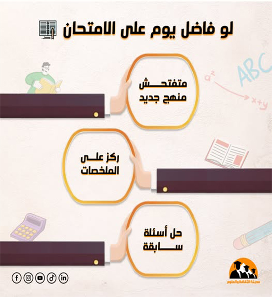 لو فاضل يوم على الامتحان