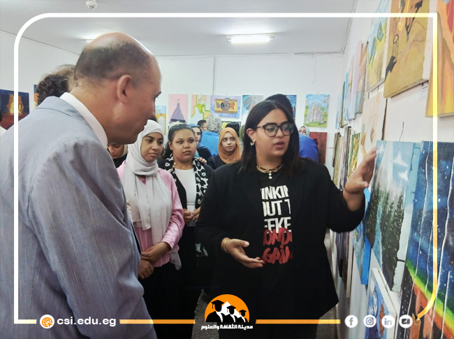 مشاركة المعهد العالي للغات – مصر الجديدة في ورشة التصوير الزيتي بوزارة التعليم العالي