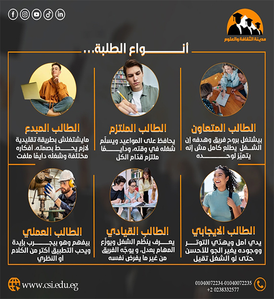 أنواع الطلبة 