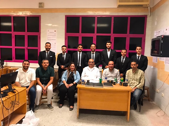 مناقشة مشاريع تخرج طلاب قسم التشييد والبناء بالمعهد العالي للهندسة