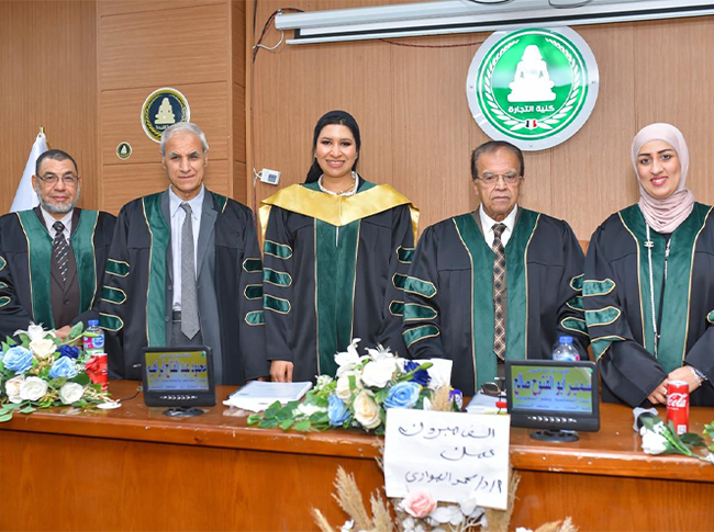 مشاركة أ.م.د/ نورهان السيد في لجنة مناقشة رسالة ماجستير بجامعة المنصورة 
