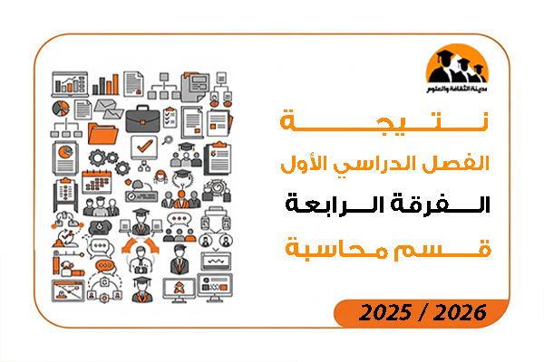 نتيجة الفصل الدراسي الاول الفرقة الرابعة قسم محاسبة لائحة قديمة 2026 / 2025