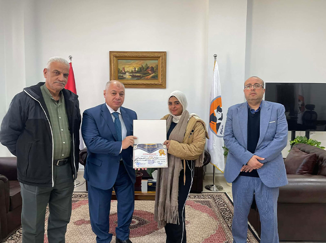 مدينة الثقافة والعلوم تكرّم الطالبة روضة محمود محمد لفوزها بالمركز الأول في بطولة الجمهورية لرفع الأثقال