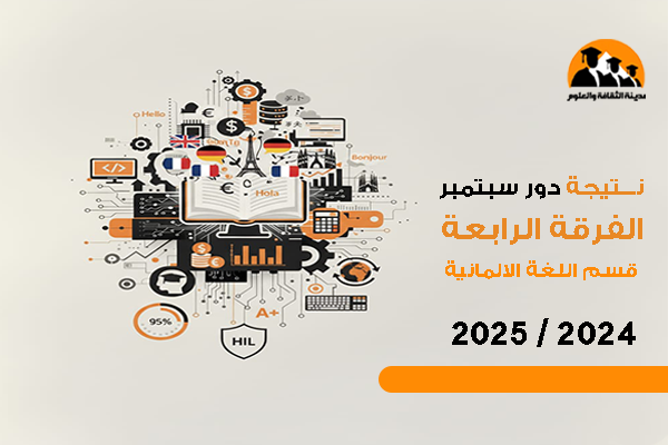 نتيجة دور سبتمبر قسم اللغة الالمانية 2024 / 2025 