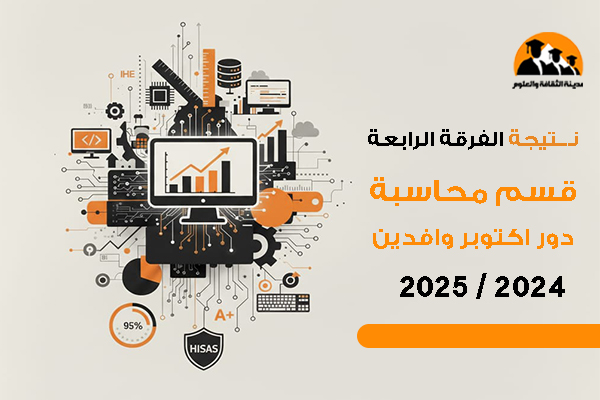 نتيجة الفرقة الرابعة قسم محاسبة دور اكتوبر وافدين 2024 / 2025 
